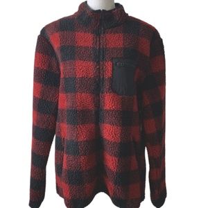 Lucky Brand Plaid Wool Blend Zip Jacket  Coat Women's Size M